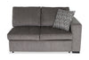 Made in Canada Legend 2-Piece Left-Facing Chenille Fabric Cuddler Sleeper Sectional - Pewter Brown | Sofa-lit sectionnel enveloppant de gauche Legend 2 pièces fabriqué au Canada en tissu de chenille - brun étain