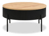 Trove 29.72" Coffee Table with Sliding Top and Storage - Black | Table à café Trove de 29,72 po avec dessus coulissant et rangement - noir | TROVECTB