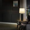 Nash 28.7" Table Lamp with Linen Shade – Black Oak  | Lampe de table Nash de 28,7 po avec abat-jour en lin - chêne noir