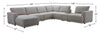 Voyage Modular 7-Piece Left-Facing Fabric Sectional with Console and Removable Back Cushions – Taupe | Sofa sectionnel modulaire de gauche Voyage 7 pièces en tissu avec console et coussins de dossier amovibles - taupe