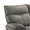 Matteo 64" Genuine Leather Power Reclining Loveseat - Aviarah Grey | Causeuse à inclinaison électrique Matteo de 64 po en cuir véritable - gris Aviarah
