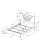 Elite Panel Bed with Headboard & Frame, LED, Modern, White - Queen Size | Lit à panneaux moderne Elite blanc avec tête de lit, cadre de lit et éclairage à DEL - format grand lit