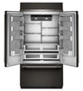 KitchenAid 24.2 Cu. Ft. 42" French Door Bottom Mount Refrigerator – Black Ore - KBFN542SBE | Réfrigérateur KitchenAid de 24,2 pi³ et de 42 po à portes françaises à congélateur inférieur - minerai noir - KBFN542SBE