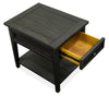 Hanson 20” Traditional Pine End Table with Storage - Graphite | Table de bout traditionnelle Hanson de 20 po en pin - graphite