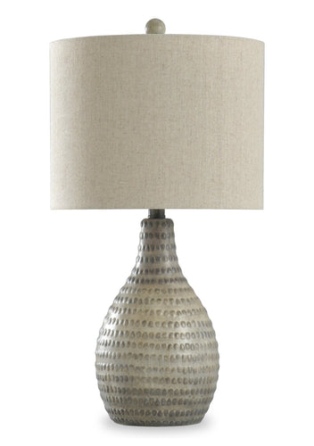 Atlas 26” Greige Polyresin Table Lamp 