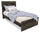 Riley Panel Bed with Headboard & Frame for Kids, Made in Canada, Grey - Twin Size