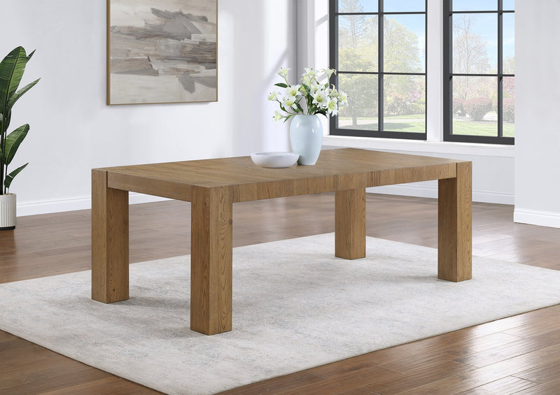 Lotus Dining Table, 82\"W, Wood - Natural