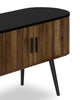 Elle 72" Rustic TV Stand with Storage and Cable Management for TVs up to 80"- Dark Brown and Black | Meuble pour téléviseur rustique Elle de 72 po avec rangement et système de gestion des câbles pour téléviseurs jusqu’à