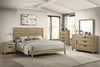 Sable 6pc Bedroom Set with Bed, Dresser, Mirror & Nightstand, Light Brown - King Size | Ensemble de chambre à coucher Sable brun clair 6 pièces avec lit, commode, miroir et table de nuit - format très grand lit