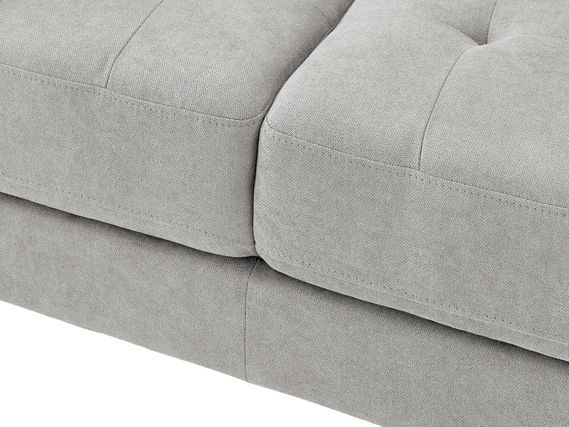 Metro 57\" Fabric Loveseat with Tufted Seat Cushions and Reversible Back Cushions - Neutral
