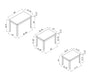 Roma  25" 3-Piece Nesting Tables with Shelf - Black Marble Look | 3 tables gigognes Roma de 25 po avec tablette - imitation de marbre noire