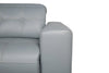 Geneva 3-Piece Genuine Leather Power Reclining Sectional with Power Headrests and USB Port - Pool Blue | Sofa sectionnel à inclinaison électrique Geneva 3 pièces en cuir véritable avec appuie-têtes électriques et port USB - bleu piscine