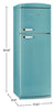 Unique Classic Retro 24" 11 Cu Ft. Top Freezer Refrigerator – Ocean Mist Turquoise - UNQ-310L T TM | Réfrigérateur Classic Rétro d’Unique de 24 po et de 11 pi3 à congélateur supérieur - turquoise brume marine - UNQ-310L T TM