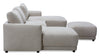 Voyage Modular 6-Piece Left-Facing Fabric Sectional with Console and Ottoman – Taupe | Sofa sectionnel modulaire de gauche Voyage 6 pièces en tissu avec console et pouf - taupe