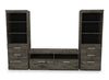 Camden 102.7" 3-Piece Entertainment Centre with Storage and Cable Management for TVs up to 60" - Alabaster Oak | Meuble audio-vidéo Camden 3 pièces de 102.7 po avec rangement et système de gestion des câbles pour téléviseurs jusqu’à 60 po - chêne albâtre