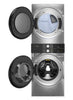 Whirlpool Front-Load Laundry Tower with 5.2 Cu. Ft. Washer and 7.4 Cu. Ft. Electric Dryer - Silver - YWEF5727TR | Tour de lavage Whirlpool à chargement frontal avec laveuse de 5,2 pi³ et sécheuse électrique de 7,4 pi³ - argent - YWEF5727TR