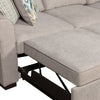 Scott Living Haven 4-Piece Left-Facing Chenille Fabric Sleeper Sectional with Storage Chaise - Grey | Sofa-lit sectionnel de gauche Haven de Scott Living 4 pièces en tissu de chenille avec fauteuil long de rangement - gris