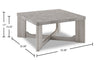 Cecily 35.5” Modern 3-Pack Coffee + 2 End Tables - White | Ensemble de 3 tables modernes Cecily de 35,5 po, table à café et 2 tables de bout - blanc