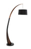 Sybil 18" Mid-Century Modern Floor Lamp with Marble Base – Black Walnut | Lampe à pied moderne du milieu du 20e siècle Sybil de 18 po avec base en marbre - noyer noir
