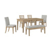 Cove Dining Table with Storage Drawers, Melamine, 66"W - Natural/Grey | Table salle à manger Cove de 66 po (L) en mélamine avec tiroirs de rangement - naturelle et grise