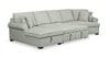Scott Living Haven 3-Piece Right-Facing Chenille Fabric Cuddler Sleeper Sectional with Storage - Seafoam Blue |  Sofa-lit sectionnel enveloppant de gauche Haven de Scott Living 3 pièces en tissu de chenille avec rangement - écume de mer