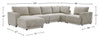 Voyage Modular 6-Piece Left-Facing Fabric Sectional with Console and Removable Back Cushions – Taupe | Sofa sectionnel modulaire de gauche Voyage 6 pièces en tissu avec console et coussins de dossier amovibles - taupe