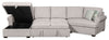 Scott Living Haven 3-Piece Right-Facing Chenille Fabric Cuddler Sleeper Sectional with Storage - Grey | Sofa-lit sectionnel enveloppant de droite Haven de Scott Living 3 pièces en tissu de chenille avec rangement - gris