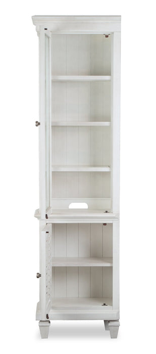 Baron 114\" Rustic 4-Piece Pine Entertainment Centre with Storage and Cable Management for TVs up to 70” - Alabaster