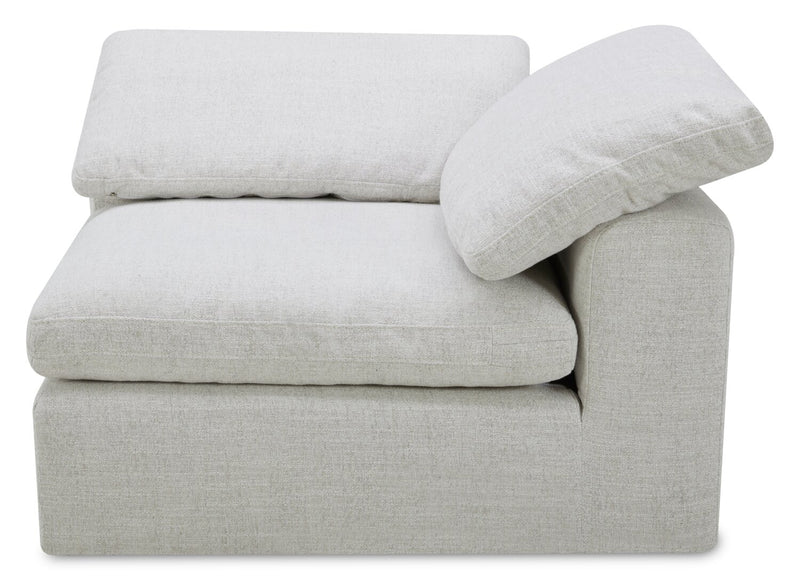Sky Modular 4-Piece Fabric Sectional with Removable Feather Down Cushions - Nathan Wheat