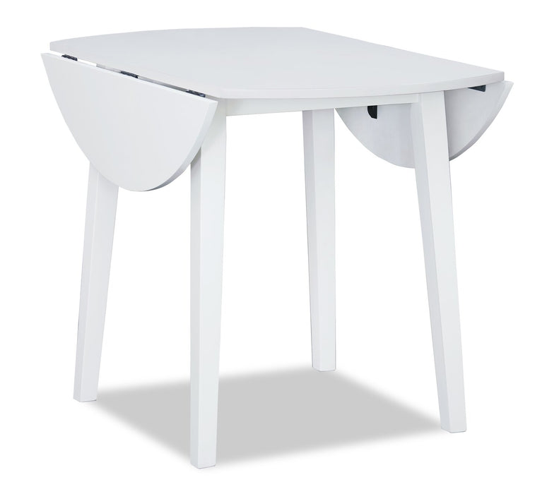 Bryn Drop-Leaf Dining Table, 42\" Round - White