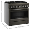 KitchenAid 5.1 Cu. Ft. Dual Fuel Range with No Preheat Air Fry – Black Ore - KFDS936SBE | Cuisinière hybride KitchenAid de 5,1 pi3 avec friture à air sans préchauffage - minerai noir - KFDS936SBE