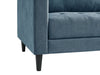 Metro 2-Piece Right-Facing Fabric Sectional with Chaise and Tufted Seat Cushions - Denim Blue | Sofa sectionnel de droite Metro 2 pièces en tissu avec fauteuil long et coussins de siège capitonnés - bleu denim