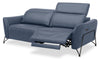 Riviera Top-Grain Genuine Leather Power Reclining Sofa - Blue | Sofa à inclinaison électrique Riviera en cuir véritable de qualité supérieure - bleu