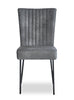Ezra 5pc Dining Package with 63-79"W Extension Table & 4 Chairs - Faux White Marble & Grey | Ensemble de salle à manger Ezra 5 pièces avec table qui s’allonge de 63 po à 79 po (L) et 4 chaises - imitation de marbre blanc et gris