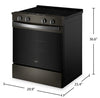 Whirlpool 30" 5.3 Cu. Ft. Electric Range with Air Cooking – Black on Stainless - YWSES5030SV | Cuisinière électrique Whirlpool de 5,3 pi³ et de 30 po avec cuisson à air - noire sur acier inoxydable - YWSES5030SV