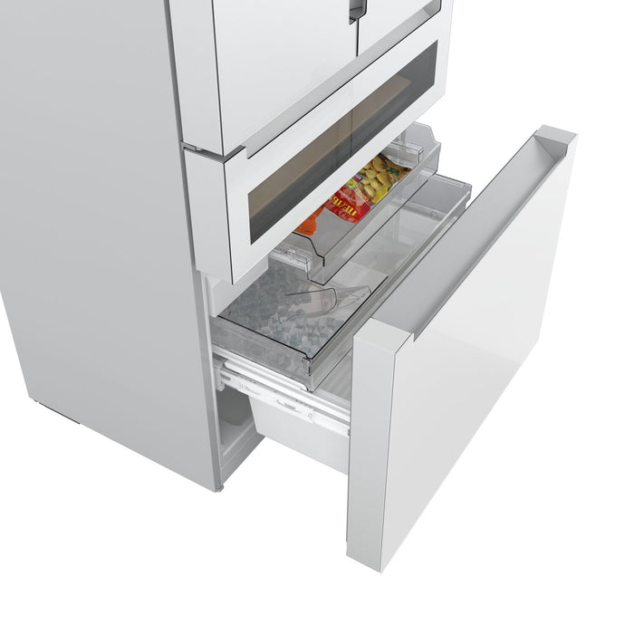 Bosch 800 Series 36\" 20.5 Cu. Ft. Counter-Depth French Door Refrigerator with Dual Compressor - White 