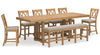 Archer Counter-Height Dining Bench with Fabric Seat, 72"W - Light Brown | Banc de salle à manger Archer de hauteur comptoir avec siège en tissu, 72 po (L) - brun clair