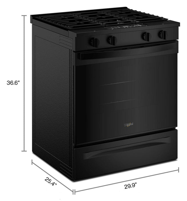 Whirlpool 30\" 5 Cu. Ft. Smart Gas Range - Black - WSGS3330TB