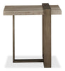 Cyprus 26” Modern End Table - Beige/Bronze | Table de bout Cyprus - beige et bronze