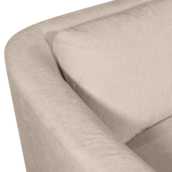 Envy 2-Piece Left-Facing Chenille Fabric Sleeper Sectional - Almond Beige