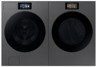 Samsung Bespoke 6.1 Cu. Ft. Front Load Washer and 7.6 Cu. Ft. Electric Dryer – Dark Steel 