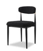 Kort & Co. Capri 7pc Dining Set with Table & 6 Chairs, Gold Accent, Pedestal Base, 72"W - Black | Ensemble de salle à manger Capri de Kort & Co. 7 pièces avec table de 72 po (L), touches dorées, base piédestal et 6 chaises - noir