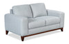 River 63.3" Linen-Look Fabric Loveseat with Wood Base and Legs - Grey | Causeuse River de 63,3 po en tissu d’apparence lin avec base et pattes en bois - grise