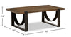 Brewer 50” Industrial Solid Wood Coffee Table - Rustic Honey | Table à café industrielle Brewer de 50 po en bois massif - miel rustique
