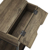 Akio Bedside 1-Drawer Nightstand with Lift-top Storage, 18"W x 25.75"H - Brown/Black | Table de nuit Akio de 18 po (l) x 25,75 po (H) à 1 tiroir avec dessus relevable et rangement - brune et noire