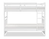 Quinn Bunk Bed with Ladder & Guard Rail for Kids, White - Twin/Twin | Lits superposés Quinn pour enfants avec échelle et garde-corps, blancs - simple et simple