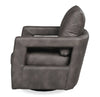 Ever 28" Swivel Leather-Like Fabric Accent Chair – Dark Brown  | Fauteuil d’appoint pivotant Ever de 28 po en tissu d’apparence cuir - brun foncé