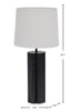 Nash 28.7" Table Lamp with Linen Shade – Black Oak  | Lampe de table Nash de 28,7 po avec abat-jour en lin - chêne noir