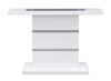 Garbo 47.25" Glam Sofa Table – White and Silver with Glitter Accents | Table de salon somptueuse Garbo de 47.25 po - blanche et argentée avec touches scintillantesv