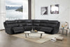Sorrento 6-Piece Genuine Leather Power Reclining Sectional with Storage Console and USB Port - Charcoal Grey | Sofa sectionnel à inclinaison électrique Sorrento 6 pièces en cuir véritable avec console de rangement et port USB - gris anthracite